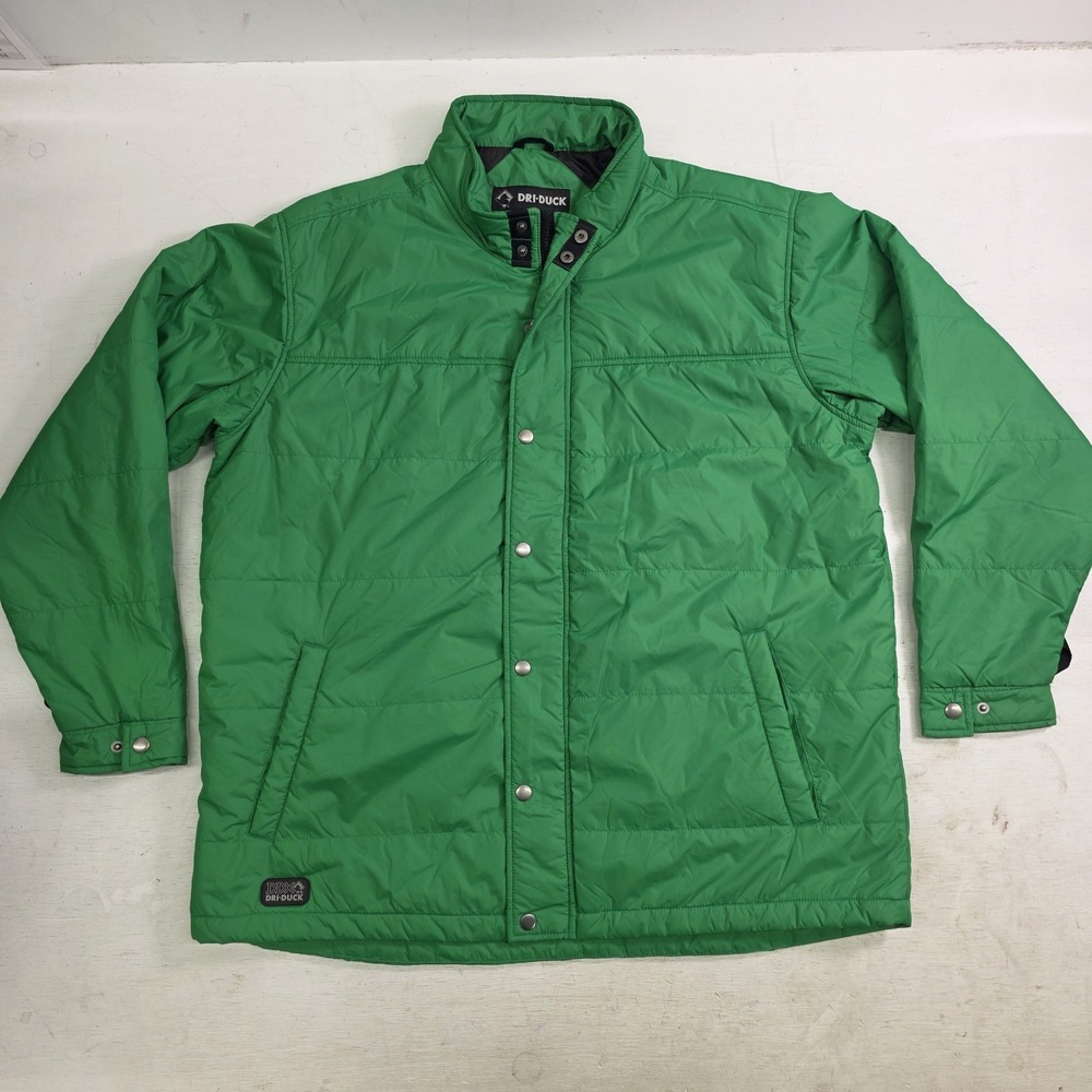 DDX Dri-Duck Mens Green Transverse Insulated Therma Puffer Jacket 5371 Mens XL